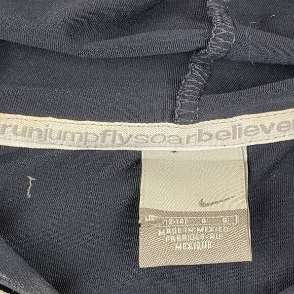 Nike Athletic Hooded Active Jacket Women’s L(12/14) Poly Stretch Run Sports Blue - Picture 7 of 11